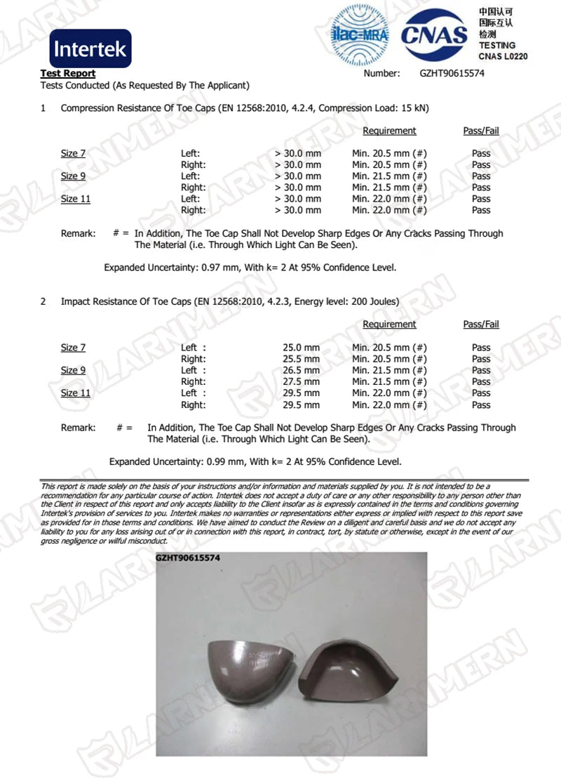 LARNMERN Safety Shoes for Work, Men's Steel Toe Shoes, Anti-Slip Boots