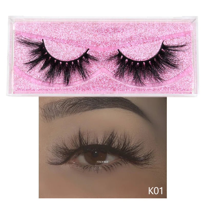 Visofree Mink Eyelashes 100% Cruelty free Handmade 3D Mink Lashes Full Strip Lashes Soft False Eyelashes Makeup  Lashes E11