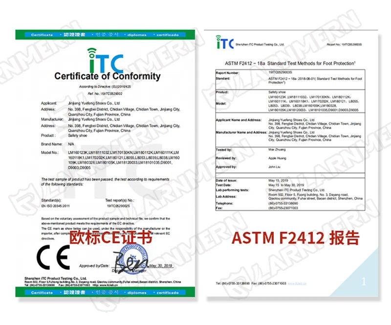 LARNMERN Safety Shoes for Work, Men's Steel Toe Shoes, Anti-Slip Boots