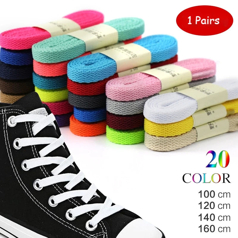 1 Pair Classic Thick Sneaker Shoelaces, 100/120/140/160cm