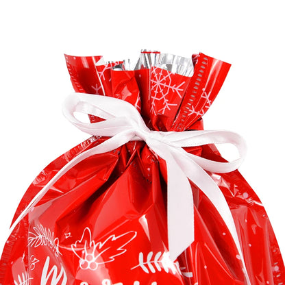 3/5pcs Drawstring Gift Bags for Merry Christmas, New Year 2025