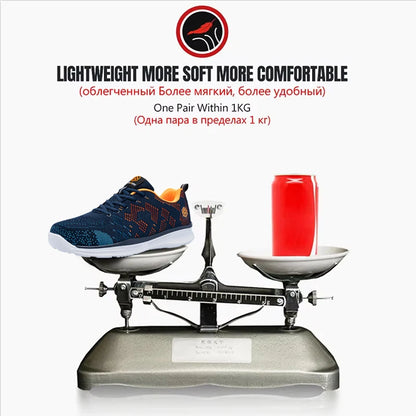 LARNMERN Safety Shoes for Work, Men's Steel Toe Shoes, Anti-Slip Boots