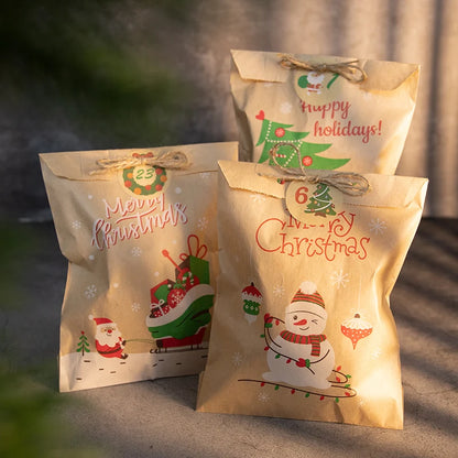 24 Sets of Merry Christmas Gift Bags