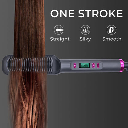 Hair straightening brush