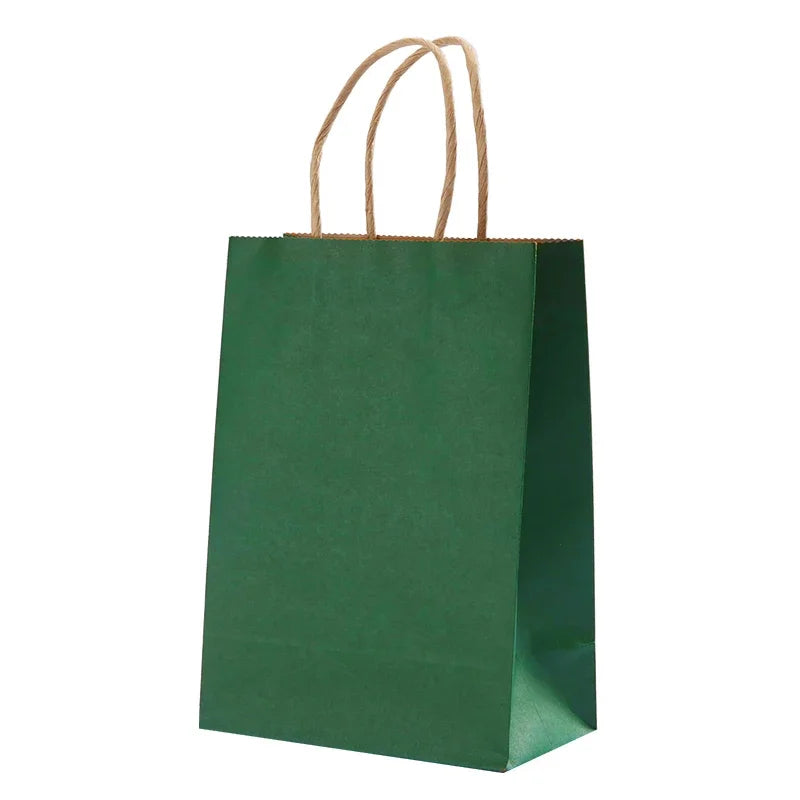 10pcs Kraft Paper Bags, Reusable Gift Bags, Gift Packaging