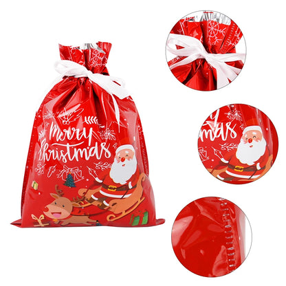 3/5pcs Drawstring Gift Bags for Merry Christmas, New Year 2025