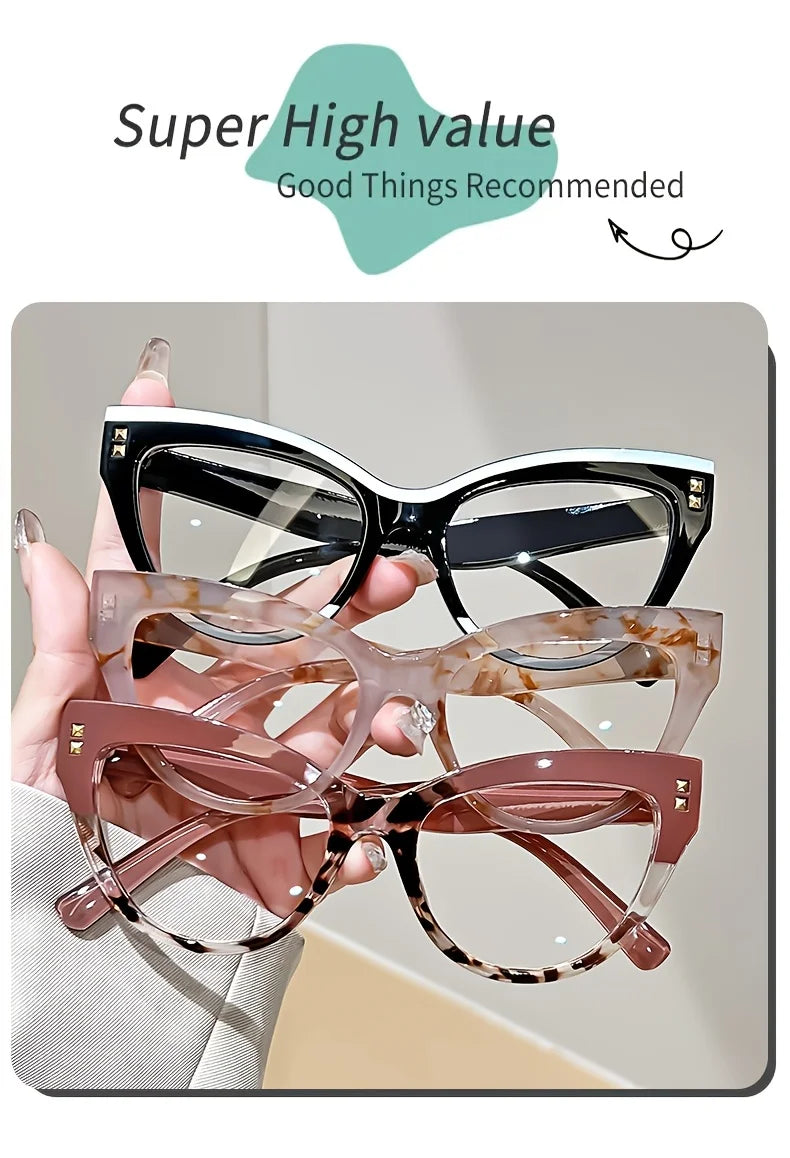Stylish Cat Eye Reading Glasses Minimalist Design +1.0 to +4.0