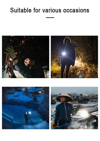 Mini USB rechargeable COB+XPE flashlight