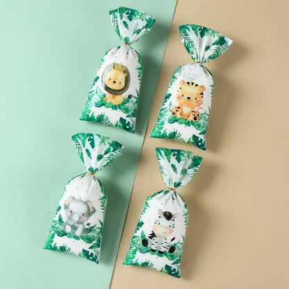 Jungle animal party gift bags, cookie bags, gift bags