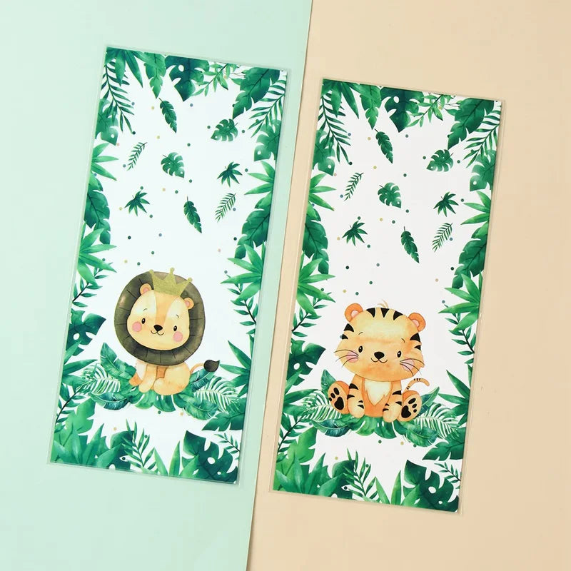 Jungle animal party gift bags, cookie bags, gift bags