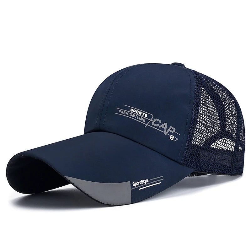 Men's sports caps with sun protection
