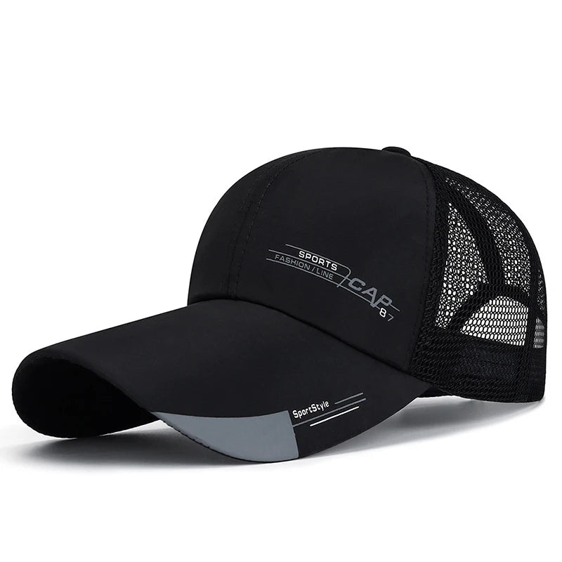 Men's sports caps with sun protection