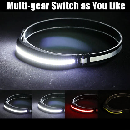 Powerful portable COB headlamp, USB rechargeable