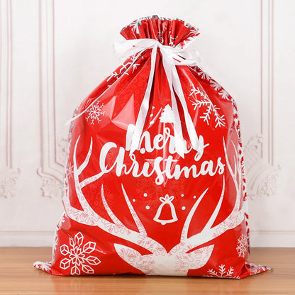3/5pcs Drawstring Gift Bags for Merry Christmas, New Year 2025