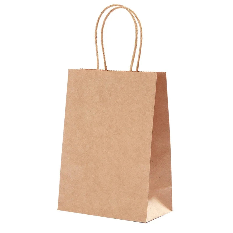 10pcs Kraft Paper Bags, Reusable Gift Bags, Gift Packaging