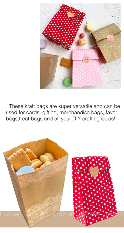 10 units of bags and colorful striped stickers and polka dot stickers 18x9x6cm for souvenirs