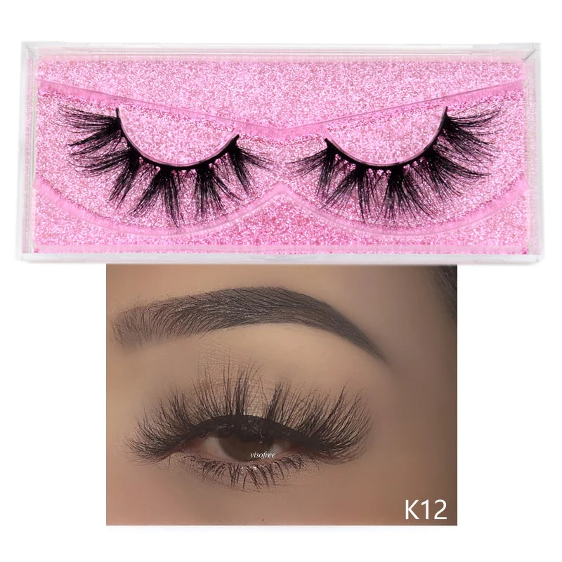 Visofree Mink Eyelashes 100% Cruelty free Handmade 3D Mink Lashes Full Strip Lashes Soft False Eyelashes Makeup  Lashes E11