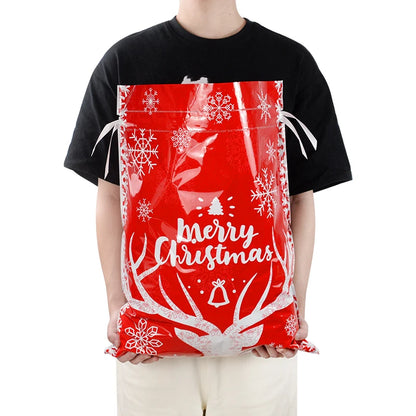 3/5pcs Drawstring Gift Bags for Merry Christmas, New Year 2025