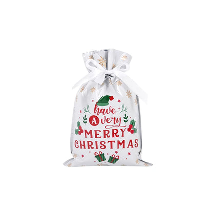 3/5pcs Drawstring Gift Bags for Merry Christmas, New Year 2025