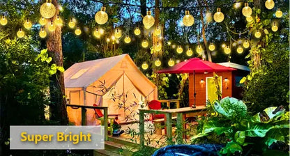 Solar Crystal Globe String Lights with 8 Modes, IP65 Waterproof