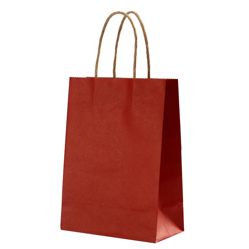 10pcs Kraft Paper Bags, Reusable Gift Bags, Gift Packaging