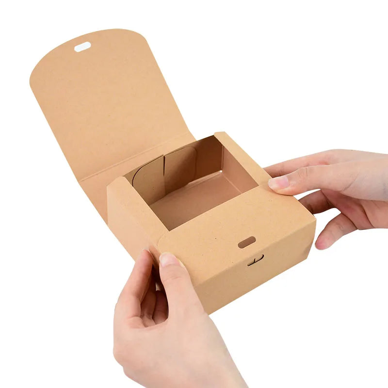 Kraft paper gift box with decorative bow ribbons, various sizes