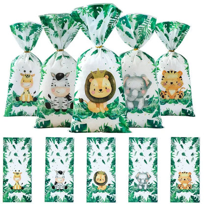Jungle animal party gift bags, cookie bags, gift bags