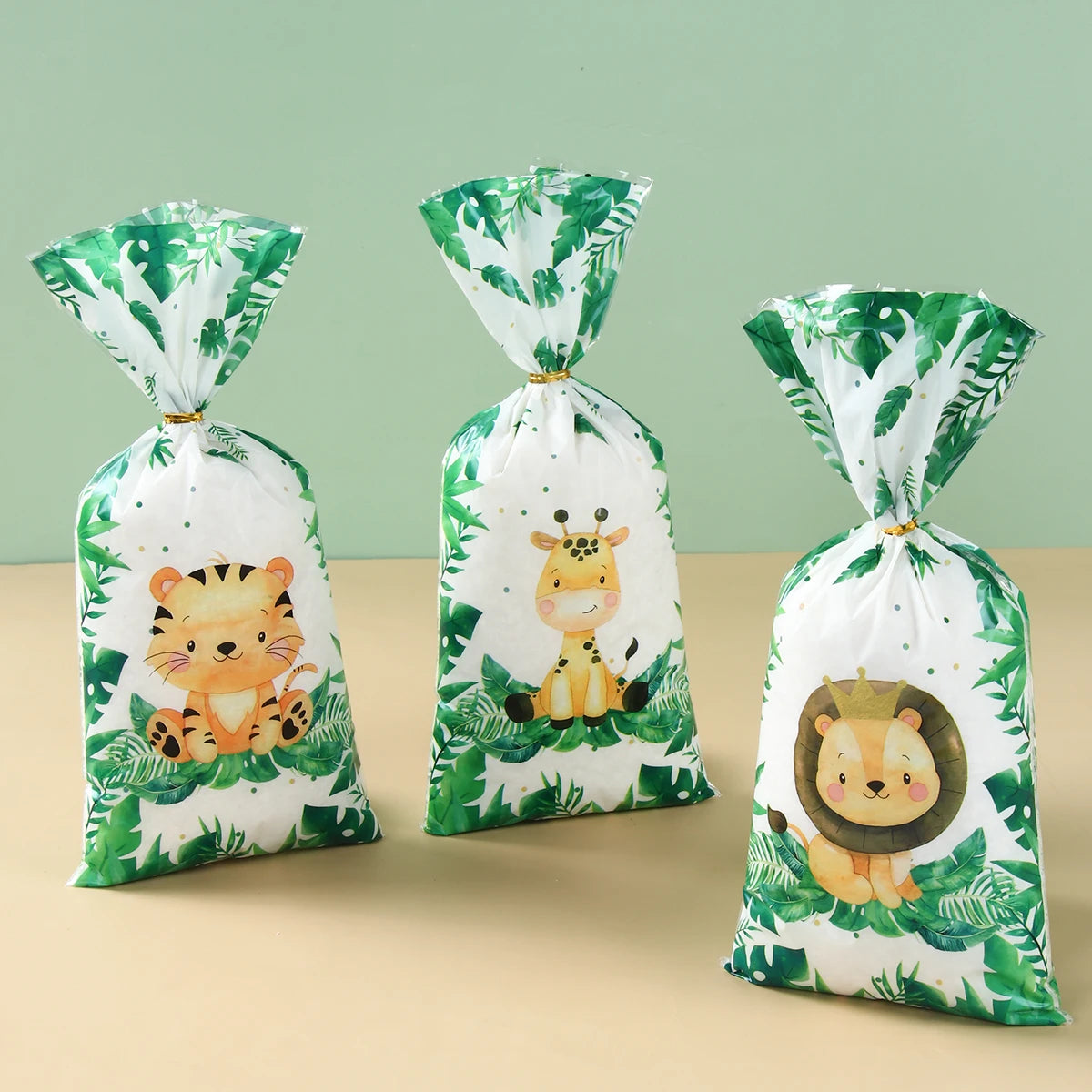Jungle animal party gift bags, cookie bags, gift bags
