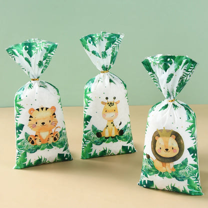 Jungle animal party gift bags, cookie bags, gift bags