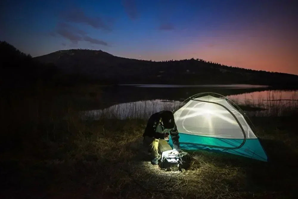 Powerful Mini COB LED Flashlight + XPE Zoom Flashlight, Built-in Battery, USB Rechargeable