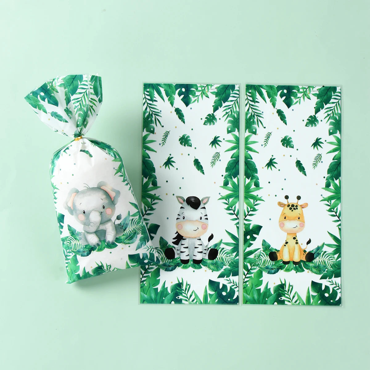 Jungle animal party gift bags, cookie bags, gift bags