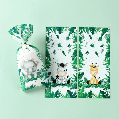 Jungle animal party gift bags, cookie bags, gift bags