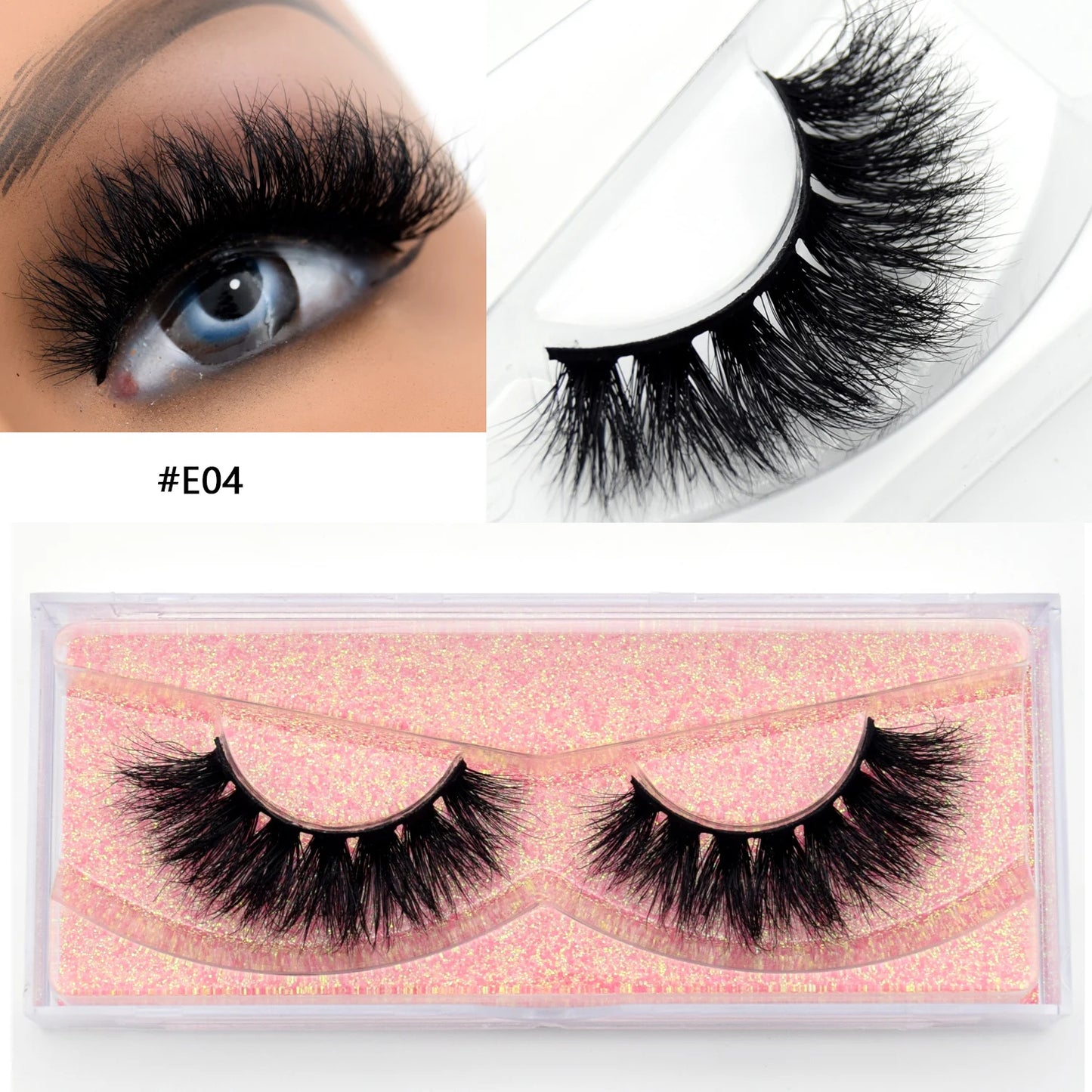 Visofree Mink Eyelashes 100% Cruelty free Handmade 3D Mink Lashes Full Strip Lashes Soft False Eyelashes Makeup  Lashes E11