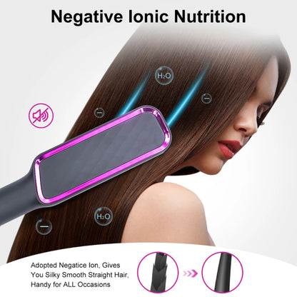 Hair straightening brush