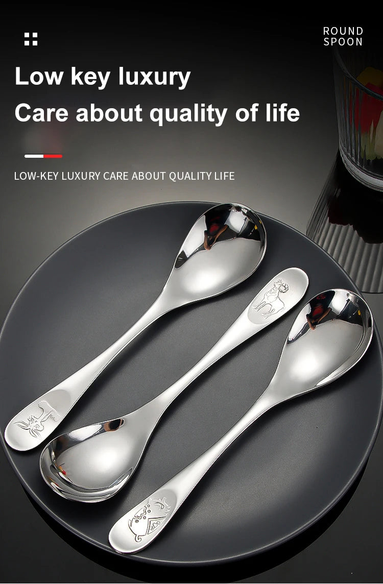 2 peças/conjunto de talheres de aço inoxidável