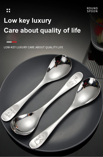 2 peças/conjunto de talheres de aço inoxidável