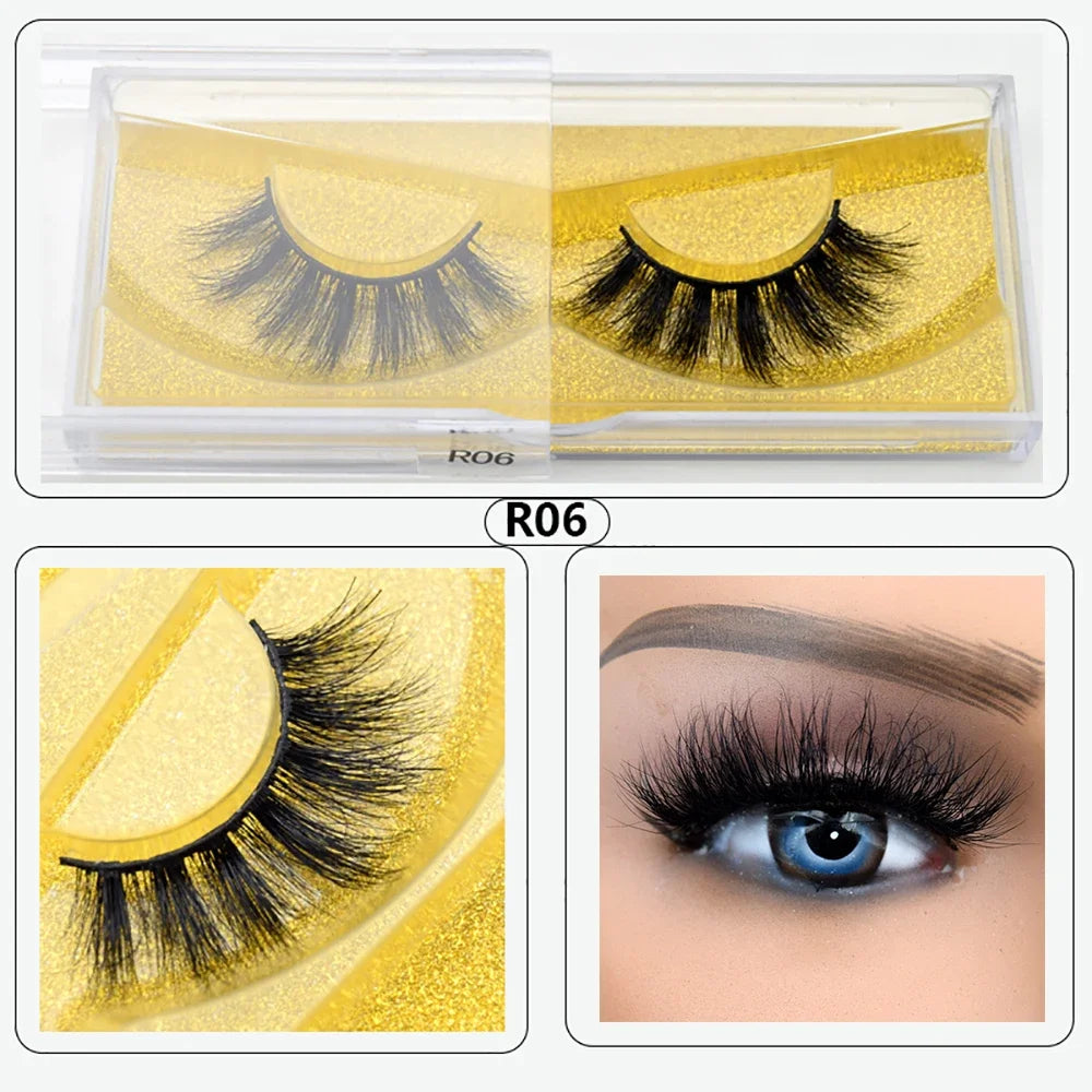 Visofree Mink Eyelashes 100% Cruelty free Handmade 3D Mink Lashes Full Strip Lashes Soft False Eyelashes Makeup  Lashes E11