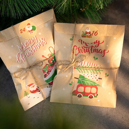 24 Sets of Merry Christmas Gift Bags