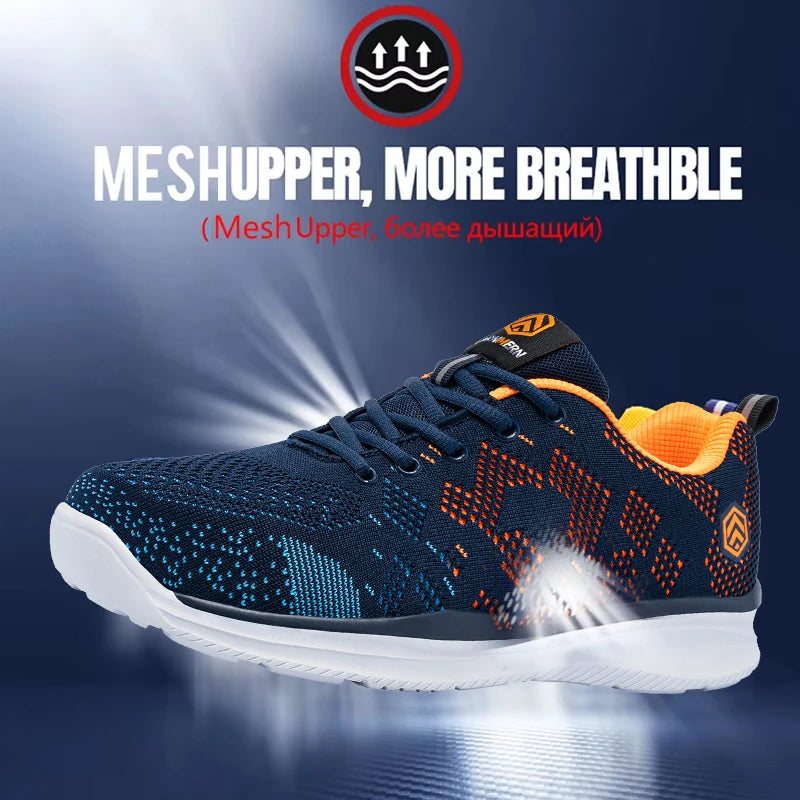 LARNMERN Safety Shoes for Work, Men's Steel Toe Shoes, Anti-Slip Boots