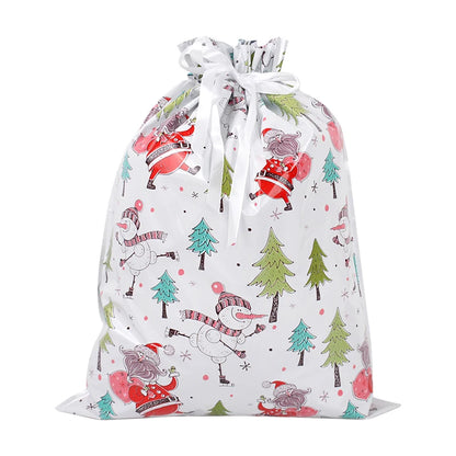 3/5pcs Drawstring Gift Bags for Merry Christmas, New Year 2025