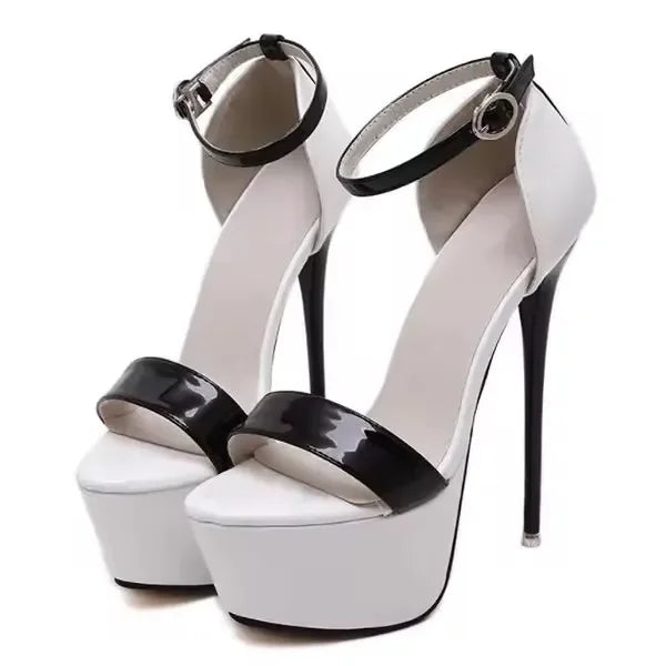Sexy 16cm Women's Sandals Summer Style 2026 High Heel Open Toe Buckles