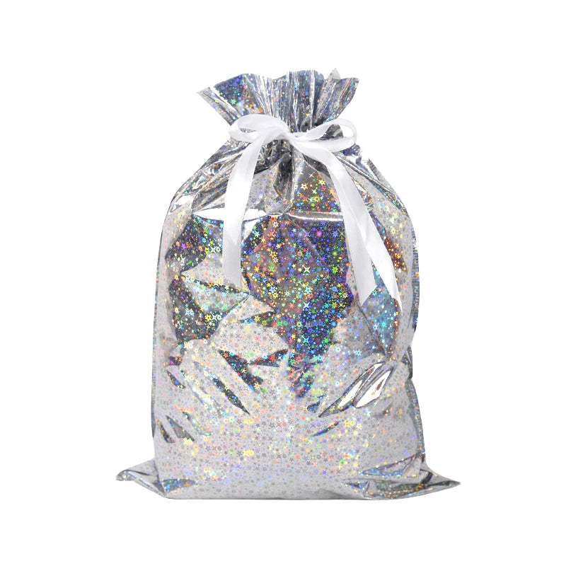 3/5pcs Drawstring Gift Bags for Merry Christmas, New Year 2025