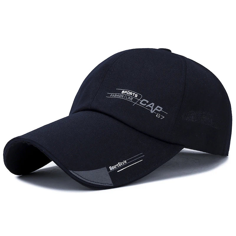 Men's sports caps with sun protection