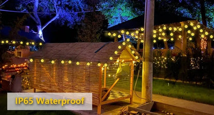 Solar Crystal Globe String Lights with 8 Modes, IP65 Waterproof