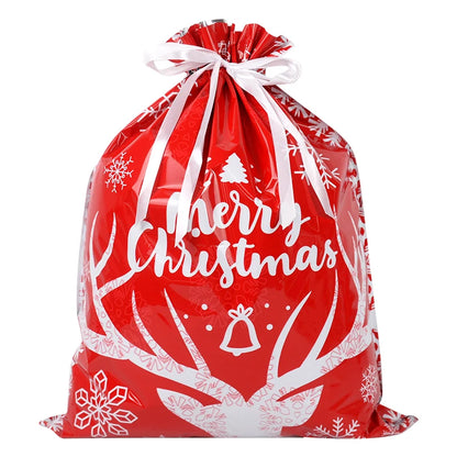 3/5pcs Drawstring Gift Bags for Merry Christmas, New Year 2025