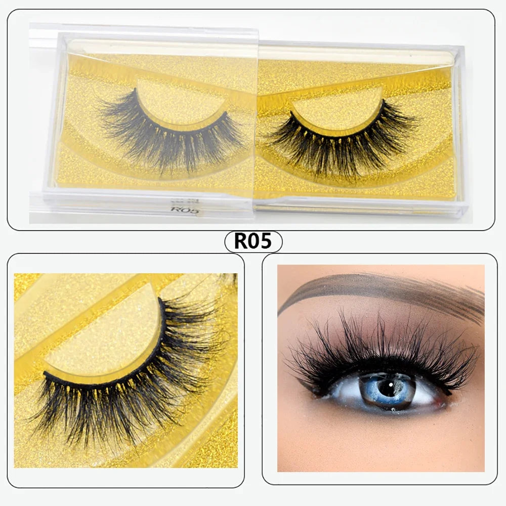 Visofree Mink Eyelashes 100% Cruelty free Handmade 3D Mink Lashes Full Strip Lashes Soft False Eyelashes Makeup  Lashes E11
