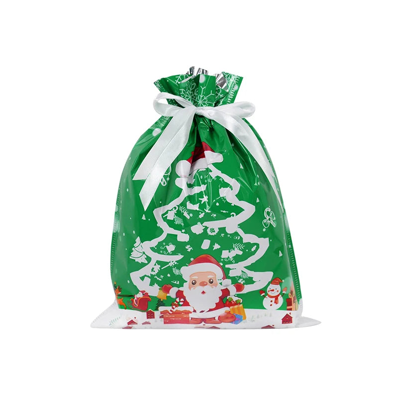 3/5pcs Drawstring Gift Bags for Merry Christmas, New Year 2025