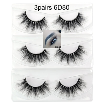 Visofree Mink Eyelashes 100% Cruelty free Handmade 3D Mink Lashes Full Strip Lashes Soft False Eyelashes Makeup  Lashes E11