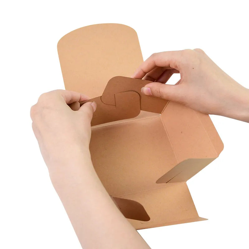 Kraft paper gift box with decorative bow ribbons, various sizes