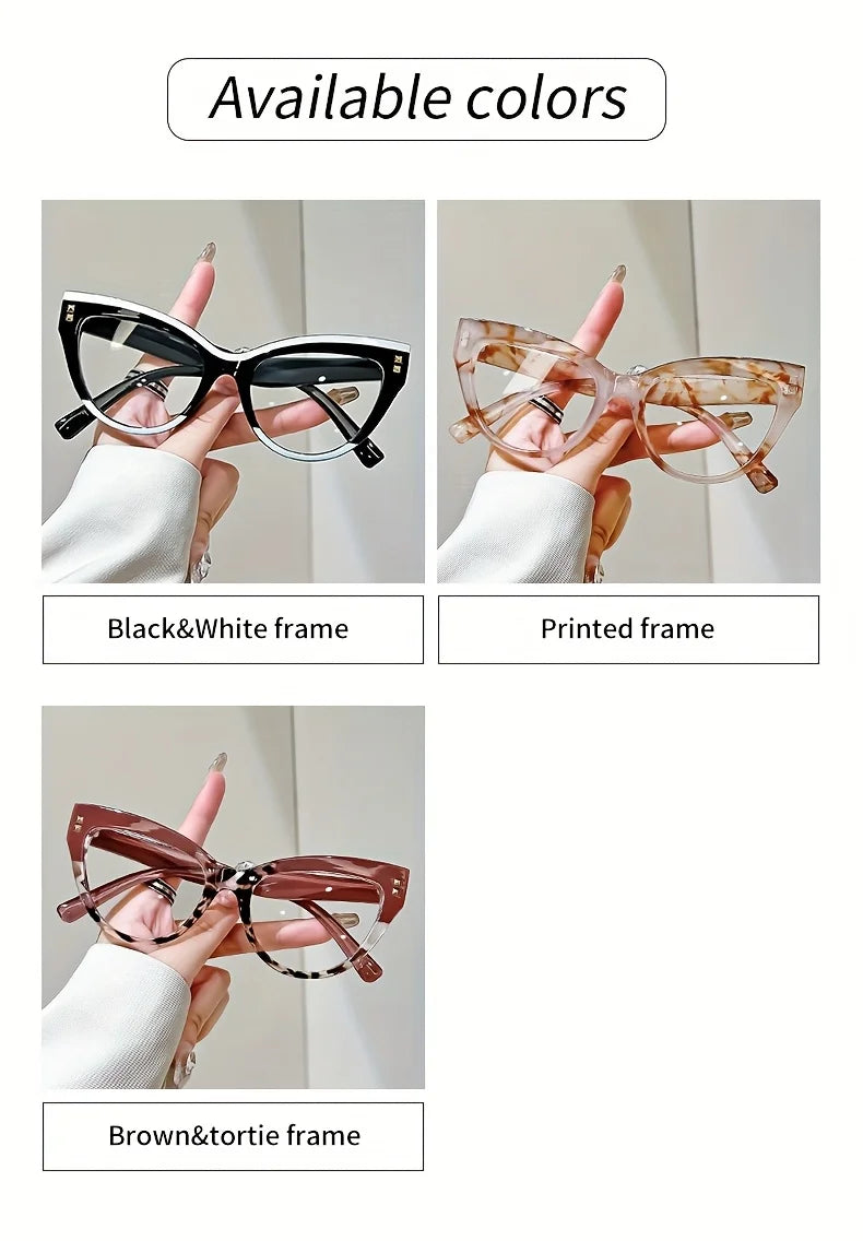 Stylish Cat Eye Reading Glasses Minimalist Design +1.0 to +4.0